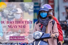 Dự báo thời tiết ngày mai 13/10/2022: Hà Nội nắng nhẹ, Đà Nẵng, TP HCM mưa về chiều và tối