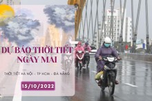 Dự báo thời tiết ngày mai 15/10/2022: Hà Nội lạnh về đêm và sáng, Đà Nẵng mưa to đến rất to, TP HCM ngày nắng
