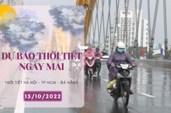Dự báo thời tiết ngày mai 15/10/2022: Hà Nội lạnh về đêm và sáng, Đà Nẵng mưa to đến rất to, TP HCM ngày nắng
