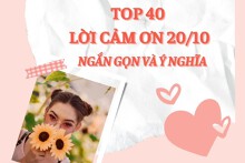 Top 40 lời cảm ơn 20/10 ngắn gọn và ý nghĩa nhất năm 2022