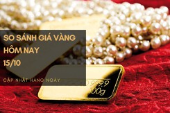 So sánh giá vàng hôm nay 15/10: Vàng SJC quay đầu giảm 200.000 đồng/lượng vào phiên cuối tuần