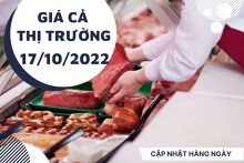Giá cả thị trường hôm nay 17/10/2022: Thịt heo các loại giảm 10% trong ngày đầu tuần
