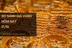 So sánh giá vàng hôm nay 17/10: Vàng 24K và 18K đảo chiều tăng từ 100.000 đồng/lượng đến 200.000 đồng/lượng