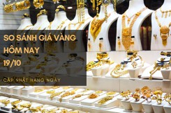 So sánh giá vàng hôm nay 19/10: Vàng SJC bật tăng tới 500.000 đồng/lượng