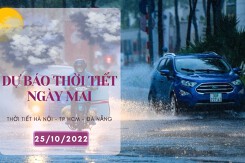 Dự báo thời tiết ngày mai 25/10/2022: Hà Nội đôi lúc có mưa, Đà Nẵng có mưa to, TP HCM chiều mưa