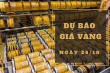 Dự báo giá vàng 25/10: Tiếp tục giảm vào đầu phiên?