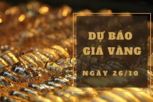 Dự báo giá vàng 26/10: Đà giảm sẽ tiếp diễn?