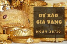 Dự báo giá vàng 28/10: Tiếp tục giảm vào đầu phiên?