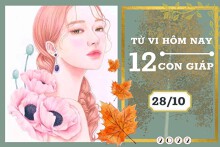 Tử vi hàng ngày hôm nay của 12 con giáp 28/10/2022: Dần tài lộc hanh thông, Thân tình cảm nhuận sắc