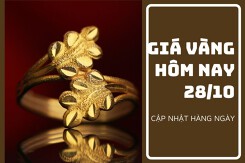 Giá vàng hôm nay 28/10: Điều chỉnh giảm từ 100.000 đồng/lượng đến 250.000 đồng/lượng