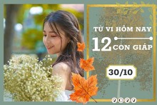 Tử vi hàng ngày hôm nay của 12 con giáp 30/10/2022: Sửu tài lộc rộng mở, Thìn tình cảm thăng trầm