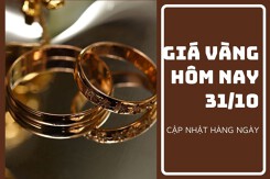 Giá vàng hôm nay 31/10: Tăng giảm không đồng nhất từ 50.000 đồng/lượng đến 100.000 đồng/lượng