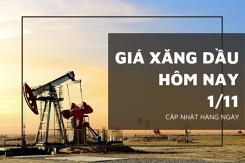Giá xăng dầu hôm nay 1/11: Dứt đà tăng, giá dầu giảm dưới 0,5%