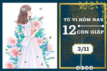 Tử vi hàng ngày hôm nay của 12 con giáp 3/11/2022: Sửu tài lộc dư dả, Tỵ tình cảm biến động