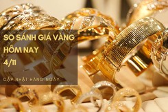So sánh giá vàng hôm nay 4/11: SJC tăng trở lại, tiến lên mốc 67,3 triệu đồng/lượng