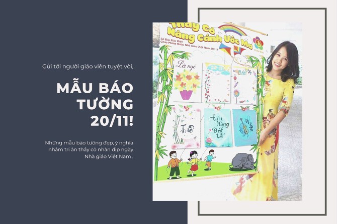 Mẫu báo tường 20/11 đẹp, sáng tạo và ấn tượng
