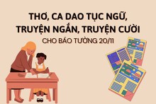 Những bài thơ, ca dao tục ngữ, truyện ngắn, truyện cười làm báo tường 20/11 hay 2022