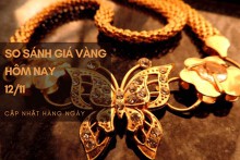 So sánh giá vàng hôm nay 12/11: Vàng 24K, 18K tiếp tục tăng mạnh tới 600.000 đồng/lượng