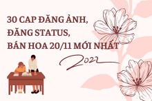 30 cap đăng ảnh, đăng status, bán hoa 20/11 mới nhất 2022