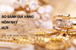 So sánh giá vàng hôm nay 14/11: Vàng SJC giảm 200.000 đồng/lượng trong phiên trưa đầu tuần
