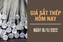 Giá sắt thép xây dựng hôm nay 16/11: Trở lại trên mốc 3.700 nhân dân tệ/tấn