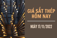 Giá sắt thép xây dựng hôm nay 17/11: Giảm về mức 3.702 nhân dân tệ/tấn