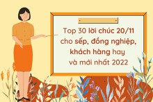 Top 30 lời chúc 20/11 cho sếp, đồng nghiệp, khách hàng hay và mới nhất 2022