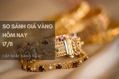 So sánh giá vàng hôm nay 17/11: SJC tiếp tục giảm, xuống dưới ngưỡng 67,7 triệu đồng/lượng