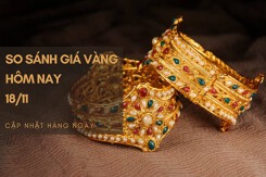 So sánh giá vàng hôm nay 18/11: Vàng 24K tiếp tục giảm tới 120.000 đồng/lượng tại vài nơi