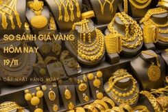 So sánh giá vàng hôm nay 19/11: Vàng trong nước giảm thêm 300.000 đồng/lượng trong phiên cuối tuần