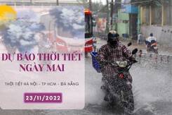 Dự báo thời tiết ngày mai 23/11/2022: Hà Nội có mưa vào tối và đêm mai, Đà Nẵng, TP HCM mưa lớn giảm dần