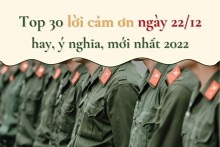 Top 30 lời cảm ơn ngày 22/12 hay, ý nghĩa, mới nhất 2022