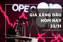Giá xăng dầu hôm nay 23/11: Giảm nhẹ trở lại sau một ngày tăng