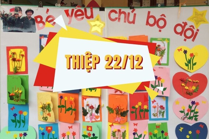 Hướng dẫn cách làm thiệp 22/12 dành tặng cho các chiến sĩ bộ đội đẹp và đơn giản nhất