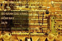So sánh giá vàng hôm nay 26/11: SJC tăng giảm trái chiều, mức điều chỉnh không quá 300.000 đồng/lượng
