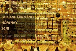 So sánh giá vàng hôm nay 26/11: SJC tăng giảm trái chiều, mức điều chỉnh không quá 300.000 đồng/lượng
