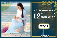 Tử vi hàng ngày hôm nay của 12 con giáp 27/11/2022: Dần tài lộc hanh thông, Mùi tình duyên phiền muộn