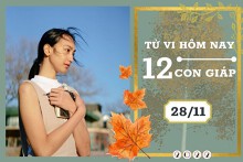 Tử vi hàng ngày hôm nay của 12 con giáp 28/11/2022: Mão tài lộc bình ổn, Thân tình duyên bất hòa