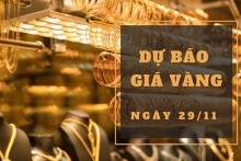Dự báo giá vàng 29/11: Khả năng quay lại đà tăng theo thị trường thế giới?
