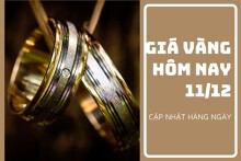 Giá vàng hôm nay 11/12: Vàng SJC tăng 500.000 đồng/lượng trong tuần qua