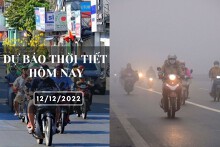 Dự báo thời tiết hôm nay 12/12/2022: Hà Nội trời rét, có sương mù, Đà Nẵng trời trở lạnh, TP HCM không mưa