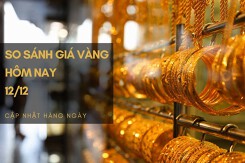 So sánh giá vàng hôm nay 12/12: Vàng SJC tăng giảm trái chiều từ 50.000 đồng/lượng đến 100.000 đồng/lượng