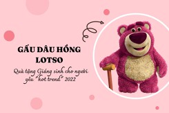 Gấu dâu hồng Lotso - quà tặng Giáng sinh cho người yêu 'hot trend' 2022