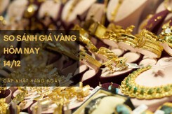 So sánh giá vàng hôm nay 14/12: Vàng 24K tăng từ 200.000 đồng/lượng đến 300.000 đồng/lượng