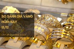 So sánh giá vàng hôm nay 15/12: Vàng SJC giảm hơn 500.000 đồng/lượng