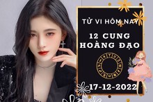 Tử vi hôm nay của 12 cung hoàng đạo ngày 17/12/2022: Song Tử tài lộc không lo, Bảo Bình tình cảm thuận lợi