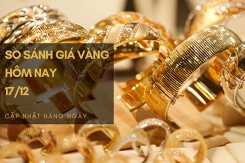 So sánh giá vàng hôm nay 17/12: Vàng 18K tăng trở lại 150.000 đồng/lượng trong phiên cuối tuần