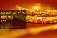 So sánh giá vàng hôm nay 2/12: Vàng 24K biến động trái chiều từ 50.000 đồng/lượng đến 400.000 đồng/lượng