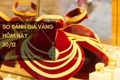 So sánh giá vàng hôm nay 20/12: Vàng 24K biến động trái chiều từ 30.000 đồng/lượng đến 100.000 đồng/lượng