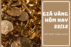 Giá vàng hôm nay 22/12: Tăng từ 50.000 đồng/lượng đến 150.000 đồng/lượng